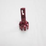 LED Light Aluminum CNC Machining Parts , Red Anodized CNC Machining Parts