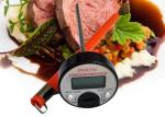 Abs Plastic Housing Round Outdoor Cooking Thermometer With Sheath Power Saving