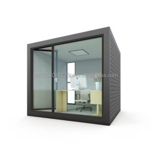 China Galvanized Steel Square Tubes 10ft Modern Wooden Steel Structure Office for Commercial Space factory