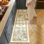 Non Slip Waterproof Kitchen Door Rug Mat for Anti Fatigue Washable Teppich Floor