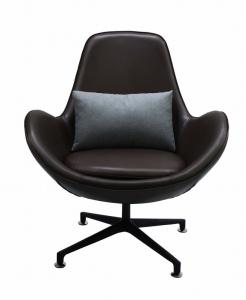 China Modern Leisure Armchair Leather Swivel Armchair For Home Office factory