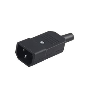 IEC C14 to C5 Power Adapter Black ABS Plug Converter