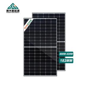 China 400w 410w PV Solar Panels With Imp 12.7-13.2A And Low Iron Glass factory