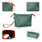 Mini Makeup Toiletry Bag Travel PU Leather Cosmetic Organizer Gifts 6x2x4"