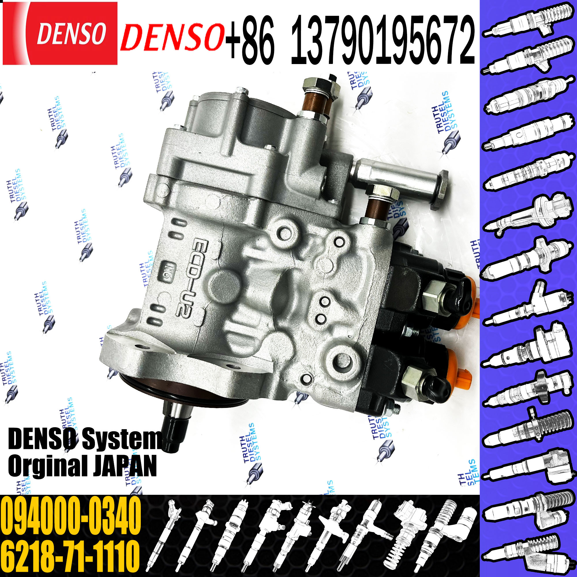 094000-0340 Excavator parts Fuel Injection Pump 094000-0340 for Engine parts