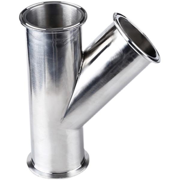Equal Stainless Steel 304 316 Sanitary Clamped Lateral Tee 45 Degree Y Branch