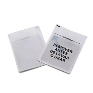 China Cut off from clothes after paid RF eas soft label luxury clothes label with fabric factory