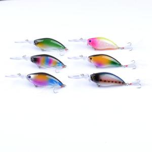 China 6 Colors 11CM/18g 4#Hooks 3D Eyes Laser Bait 0.30m-1.5M Floating Crank Fishing Lure factory