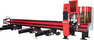 China Square Pipe Laser Tube Cutting Machine Side Mounted For Guardrails factory