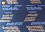 Custom Woven Warp Knitted Polyester Mattress Fabric Blue colour