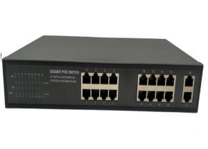 China POE Gigabit Ethernet Switch with 16 POE Ports 2 Uplink Ports factory