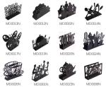 Eco Friendly Black Metal Napkin Holder Creative Design For Coffee Shops / Office