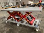 Heavy Duty Electric Mobile Scissor Lift Table With Wheels 4000kg Wireless Remote