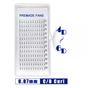 China C &amp; D Curl 4d Premade Fans Various Design Customized Logo 8 - 18mm Length factory