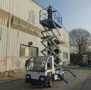 China 300Kg Loading Capacity Hydraulic Truck Mounted Scissor Lift with 7.5m Platform Height factory