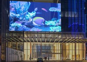 China High Brightness Indoor Outdoor SMD P2.84 P20 Full Color Video Wall Glass LED Mesh factory