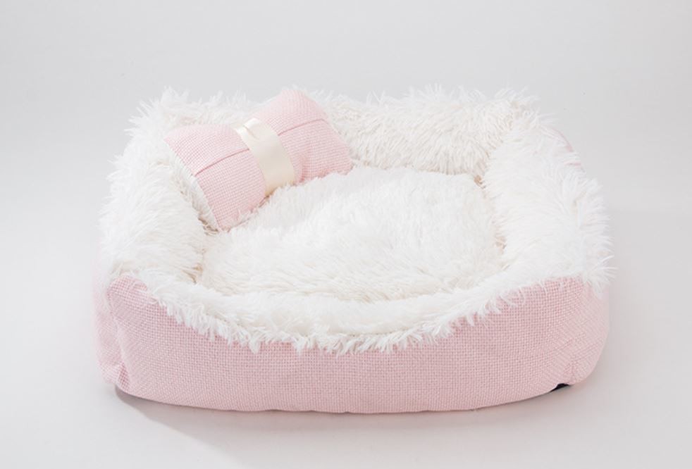 Cute Design Fleece Bows Pet Pads Cushion Warm Dog Beds