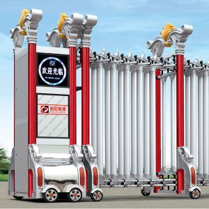 China Luxury Wrought Iron Driveway Automatic Retractable Gate 1700mm Height factory