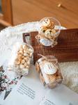 Custom Christmas Santa Cookie Jar With Lid Plastic Jam container 1400ml