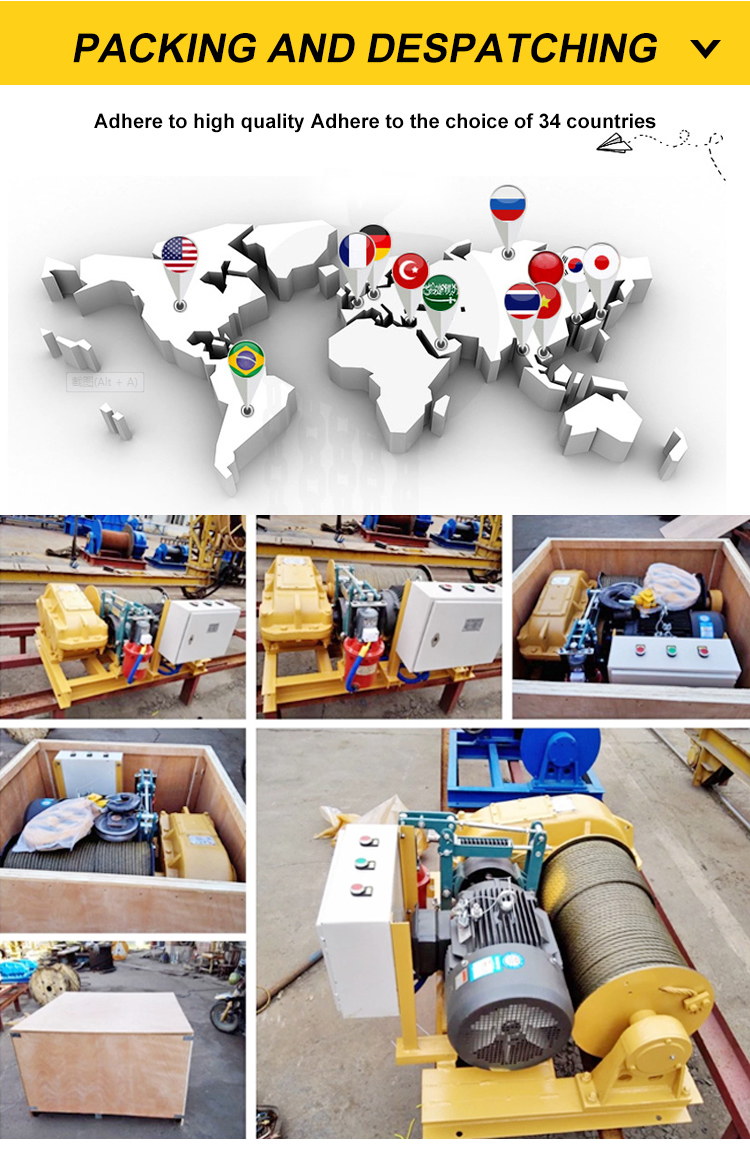 Portable Light Duty Electric Winch 15M/Min For Cable Pulling Machine