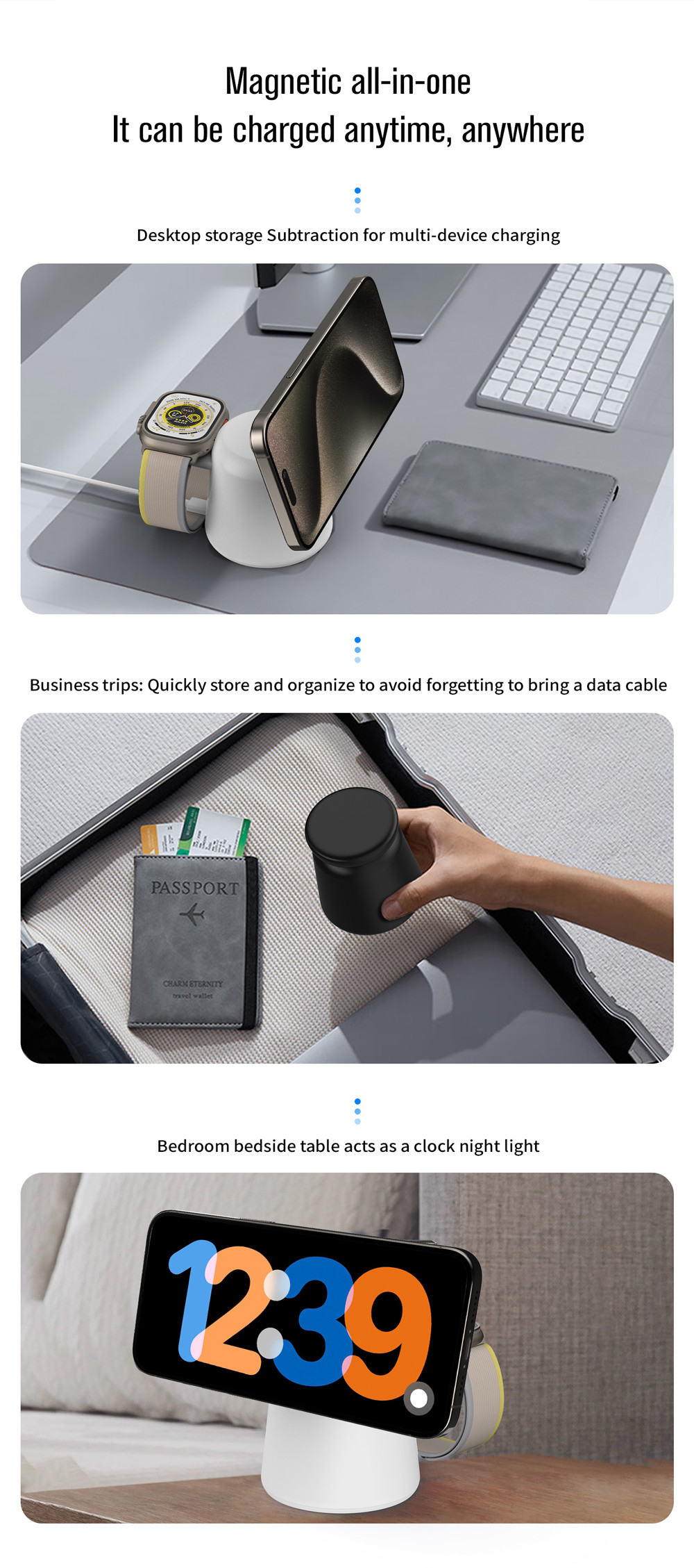 3 In 1 QI Wireless Charger The Ultimate Charging Solution for Your Qi-enabled Devices