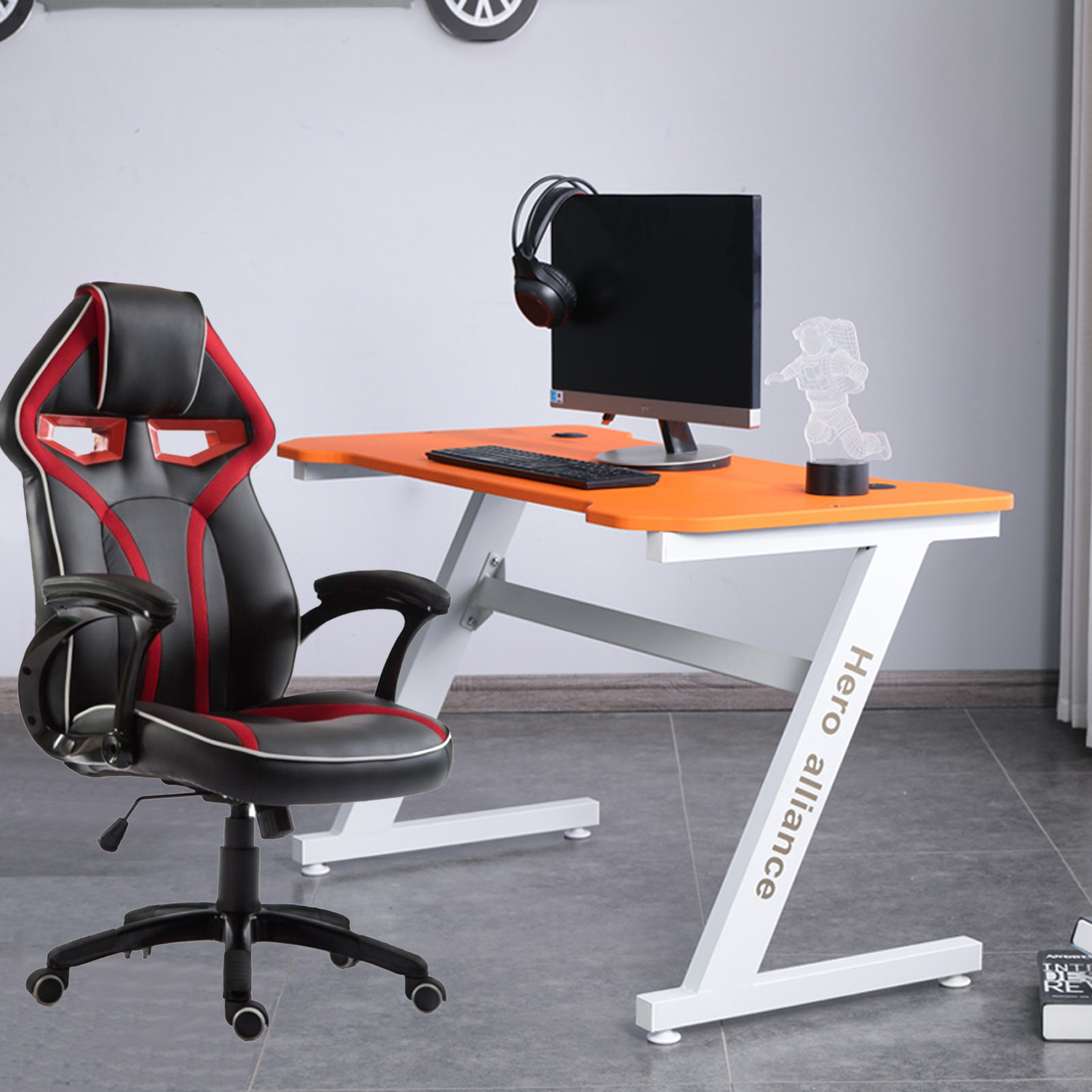 Stainless steel PVC Leather Computer Gamer Chair Racing Gaming Chair Cadeira para jogos