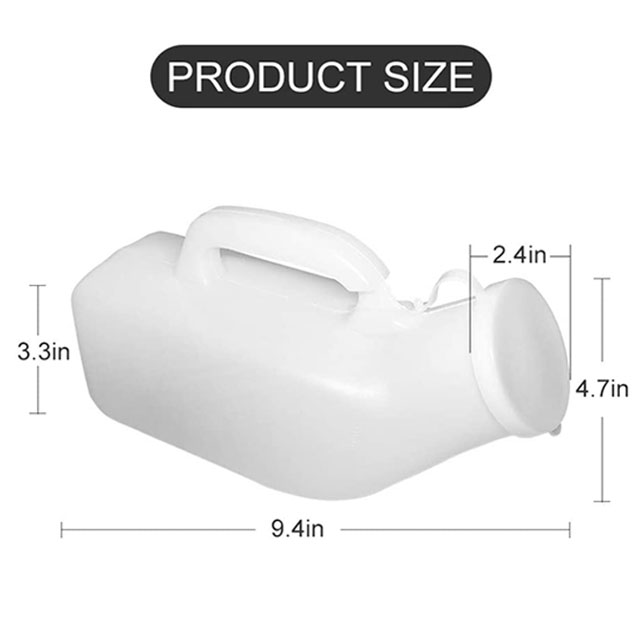 plastic chamber pot pee bottle male urinal bottle with cover 1200ml 1200cc