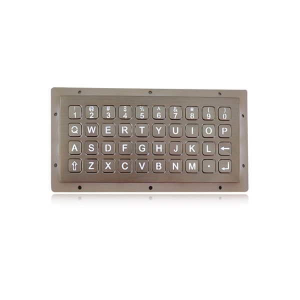 Alphanumeric 40 Buttons Stainless Steel Keypad Dot Matrix Backlit Panel Mount