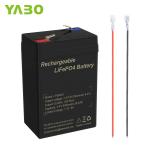 Lithium Iron Phosphate Deep Cycle LiFePO4 Battery Lithium 6V 6Ah 6.4V For Toys