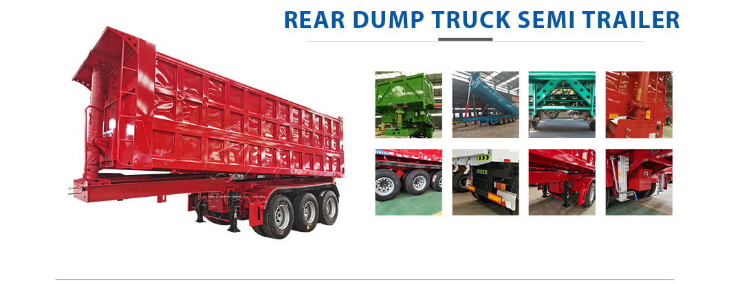 Producer Dual Line Braking System End Dump Semi Truck Trailer for Self Discharge