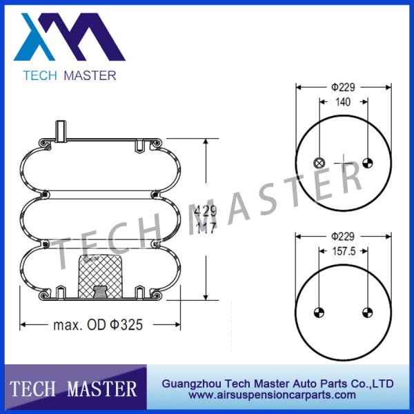 Firestone W01-358-8025 industrial machine with triple convoluted air spring