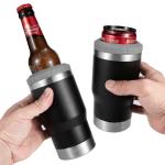 14oz Stainless Steel Beer Mug with Bottle Ppener Outdoor Car Mug Black