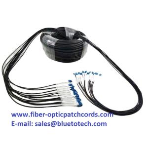 China Flexbile Fiber Optic Patch Cord LC Uniboot Armoured Optical Fiber Cable 12 Core factory