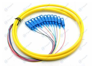 China Bundle Type SC Fiber Optic Pigtail Fan Out Single Mode High Temperature Stability factory