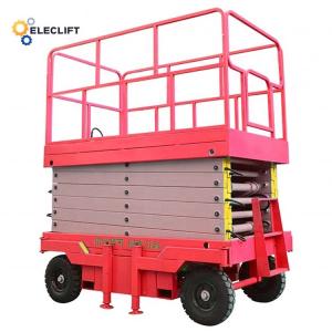 China ISO Motorised Mobile Scissor Lift With Pneumatic/Solid Wheels factory