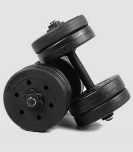 China Adjustable cement dumbbell,plastic coated cement dumbbell plate factory