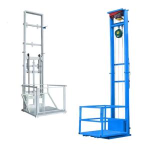 China Hydraulic Goods Lift 1 Ton 9m Vertical Wall Mounted Cargo Elevator For Warehouse factory