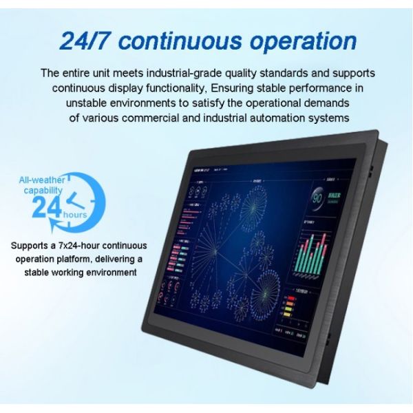 12.1 Inch IP65 Waterproof Embedded Industrial Touch Panel PCs Fanless Windows/Linux Rugged All-in-One Design Stock