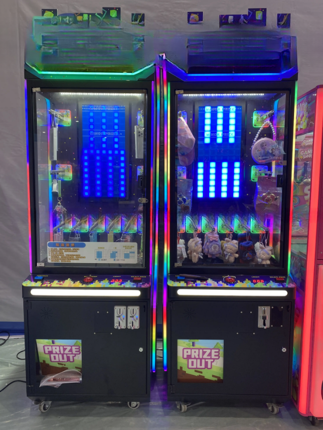 Coin Operated Brick Stacker Gift Game Machine CE Certificated