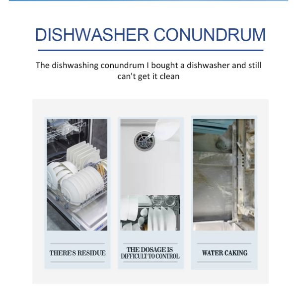 50%-80% Active Ingredient Content Solid Effervescent Tablets for Dishwasher Cleaning