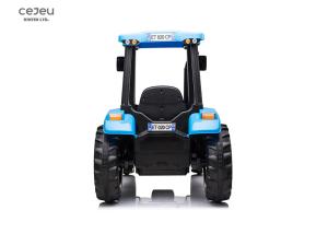 China 6 Km/Hr Plastic Ride On Tractor New Holland T7 Blue Ride On Tractor And Trailer 28kg factory