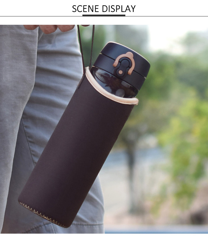 Solid Color Neoprene Shakeproof Water Bottle Cooler Sleeve