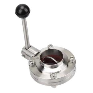 China 304 316 Stainless Steel Butterfly Valve with Silver Casting Technology and Design factory