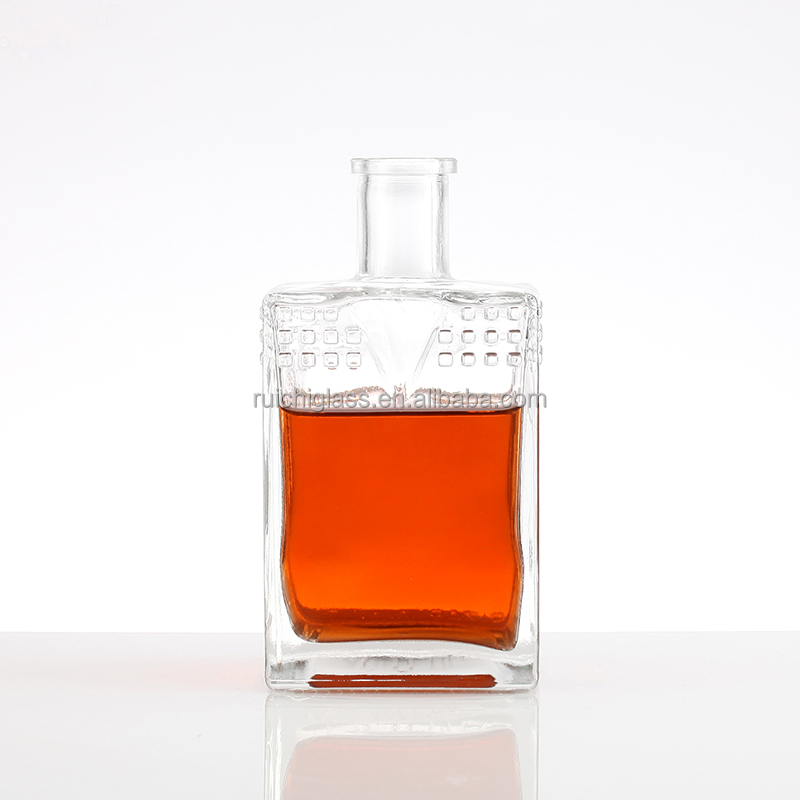 High Flint 375ml Frosted Liquor Glass Bottle in with Customize Sealing Type