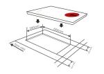 Two Elements Hybrid Ceramic 730X430mm Induction Range Top