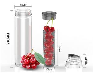 China 27oz Fruit Bottle/Fruit Infuser Water Bottle BPA Free factory