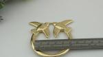 Fashion gold color 32 & 47 mm round shape double bird patter decorative metal