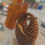 Corten Steel Classic Gold Metal Garden Statue Ornament Sculpture Statue