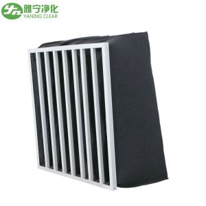 Pleated Panel Filter , Clean Room Air Filter Two In One Active Carbon Granule /
