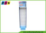 CMYK Full Color Printing Cardboard Hook Display , Retail Corrugated Floor